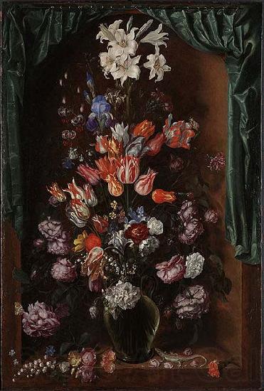 Jacob de Gheyn II Vase of Flowers with a Curtain